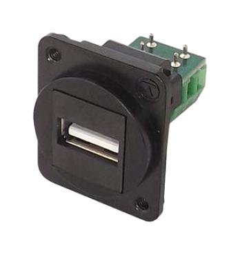 KUA2BKDPM USB CONN, 2.0, TYPE A, RCPT, BLK TUK