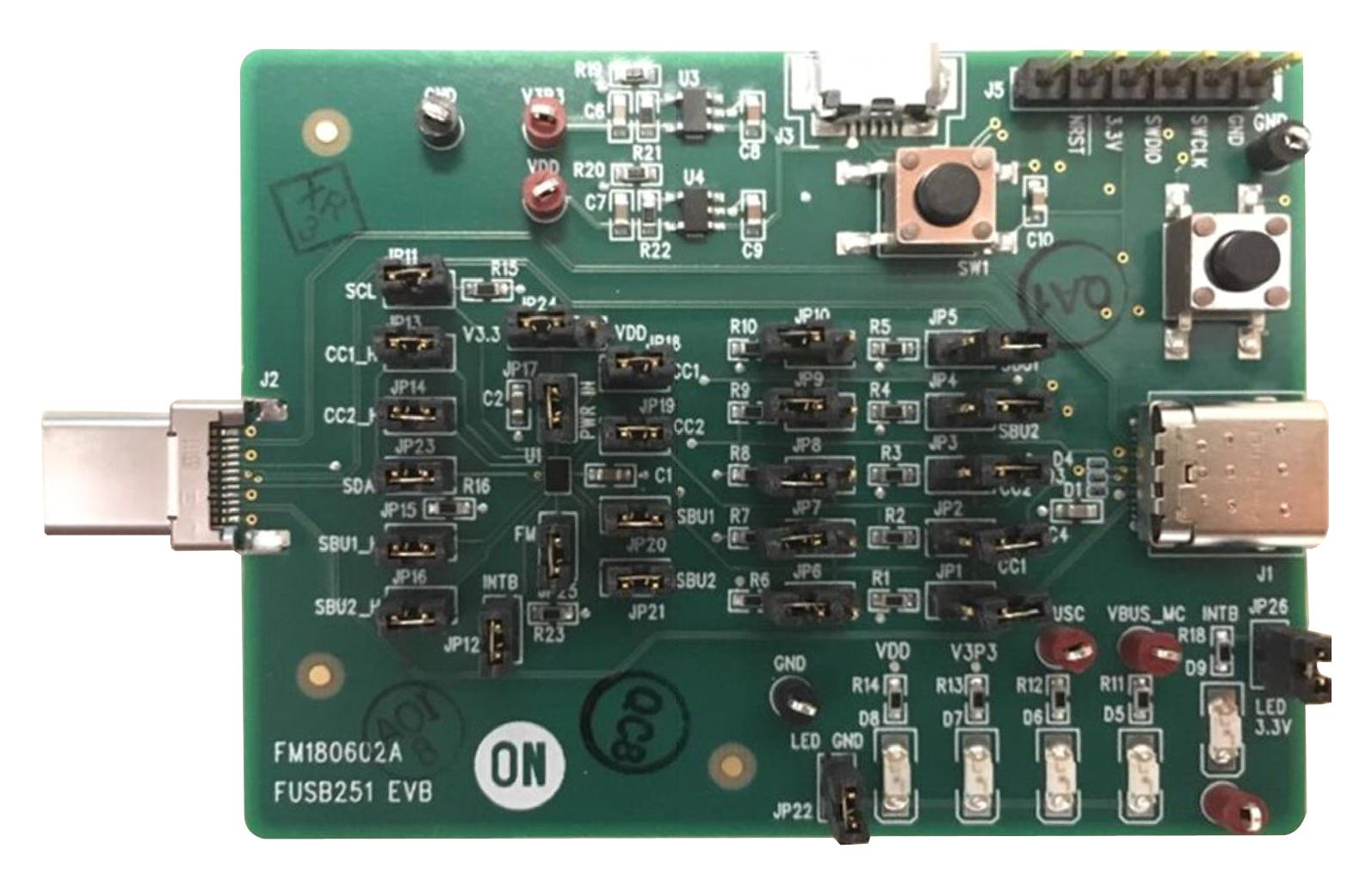 FUSB251GEVB EVAL BRD, USB TYPE-C OVERVOLT PROTECTOR ONSEMI