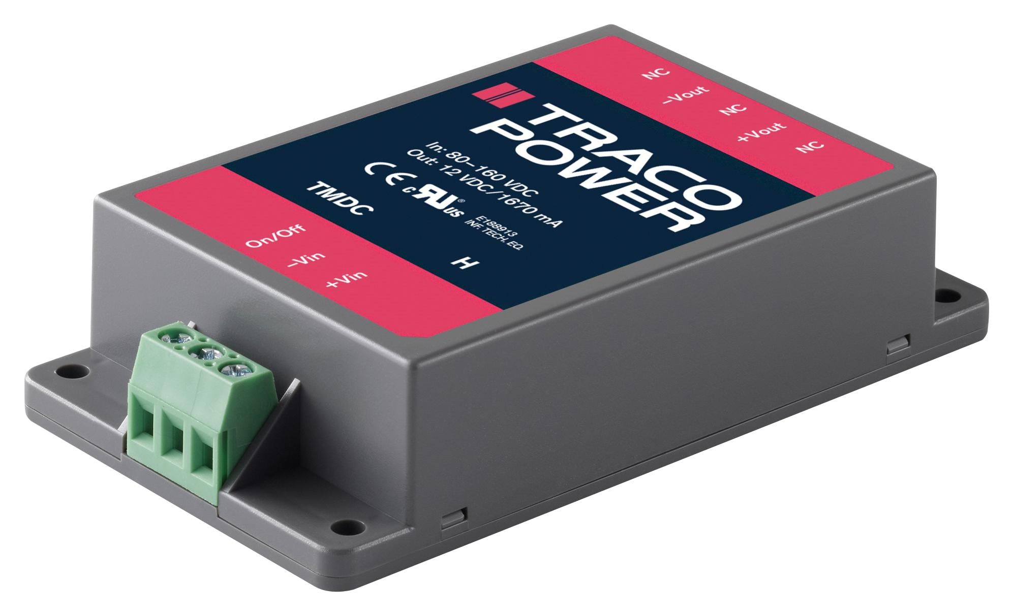 TMDC 20-7212H DC-DC CONVERTER, 12V, 1.67A TRACO POWER