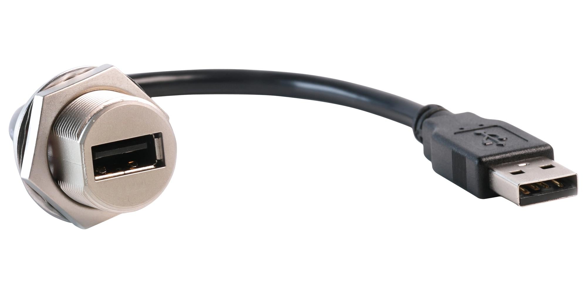MP002430 USB CABLE, TYPE A RCPT-PLUG, 200MM, IP68 MULTICOMP PRO