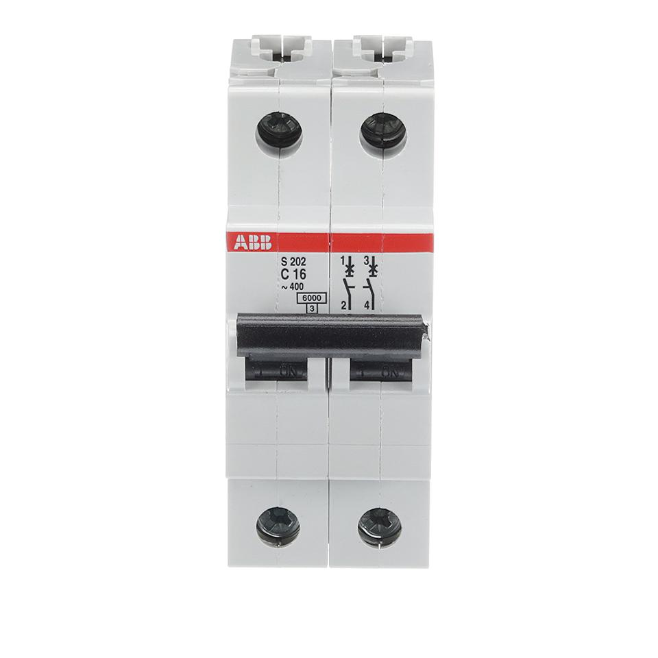 S202-C16 CIRCUIT BREAKER, THERMAL MAG, 2 POLE ABB
