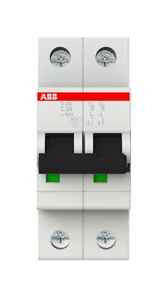 S202-C25 CIRCUIT BREAKER, THERMAL MAG, 2 POLE ABB