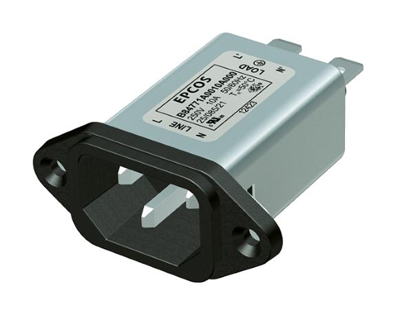 B84771A3015A000 IEC INLET FILTER, 1 PHASE, 250V, 15A EPCOS
