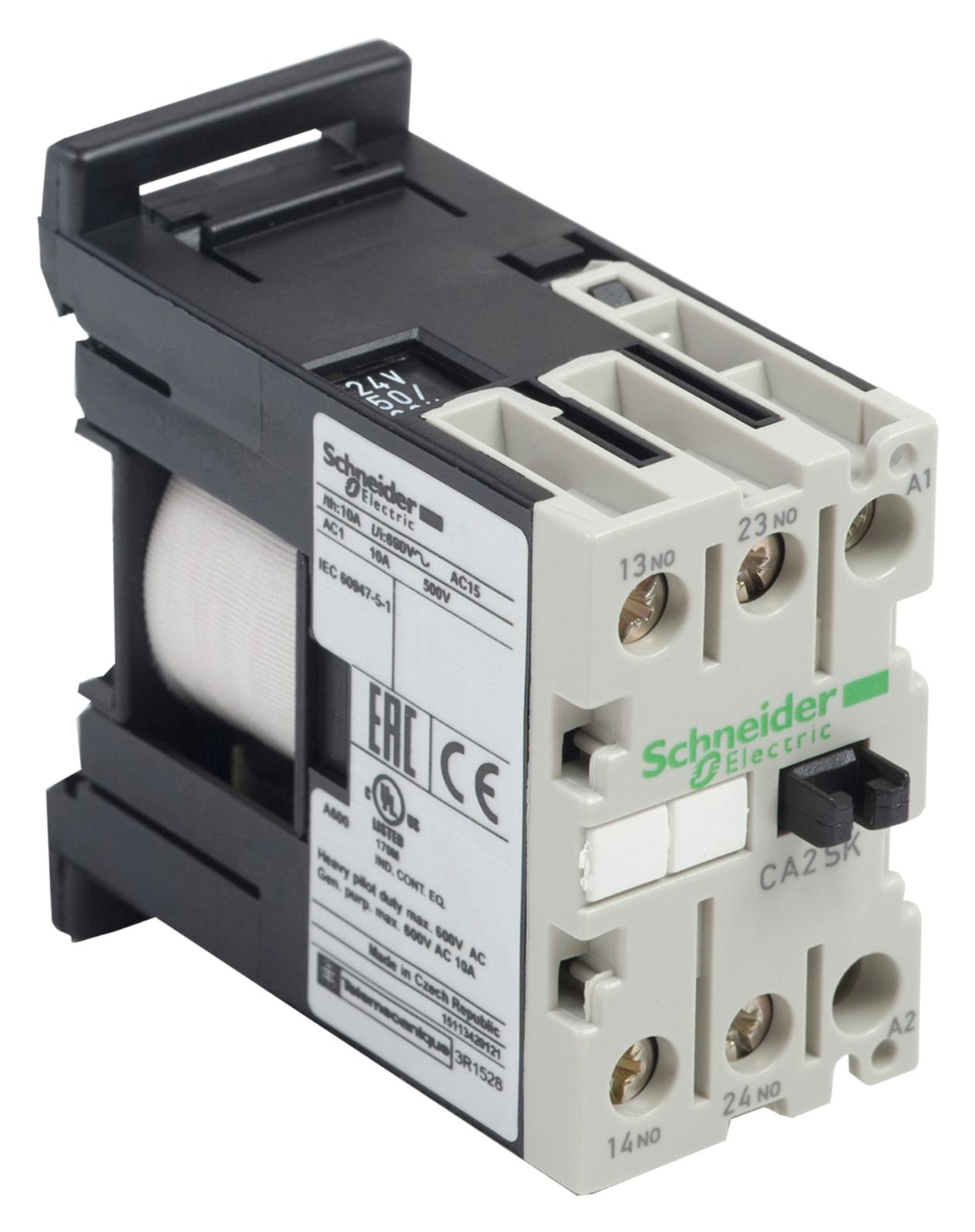 CA2SK20F7 CONTACTOR, DPST-NO, 110V, DIN RAIL/PANEL SCHNEIDER ELECTRIC