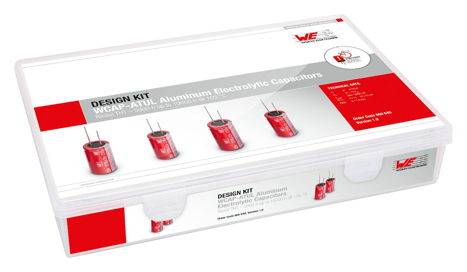 860040 ALUMINUM ELECTROLYTIC CAP DESIGN KIT WURTH ELEKTRONIK