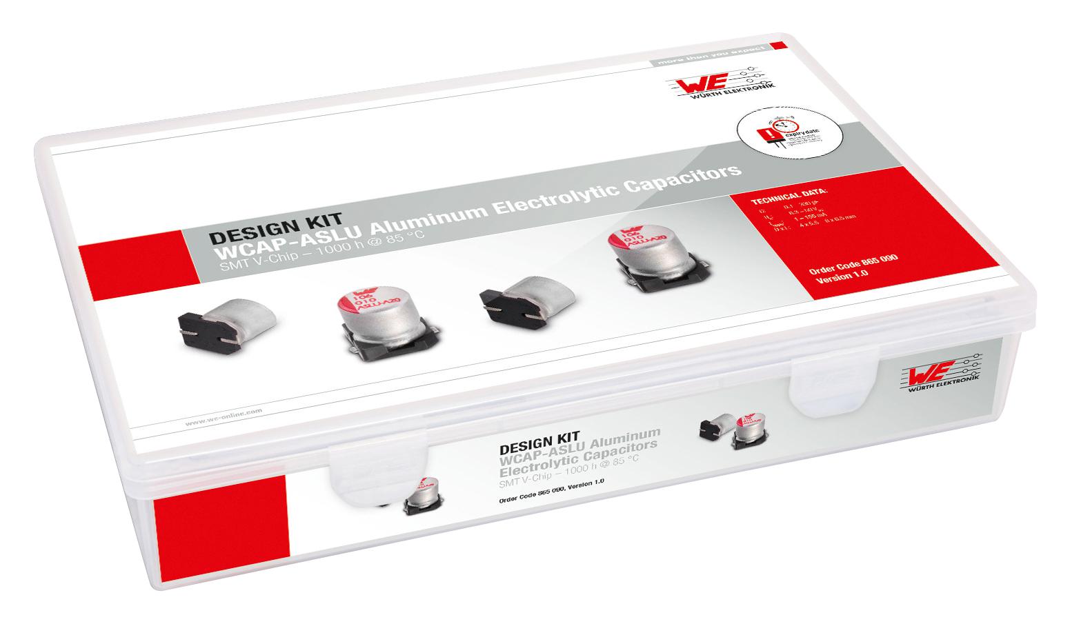 865090 ALUMINUM ELECTROLYTIC CAP DESIGN KIT WURTH ELEKTRONIK