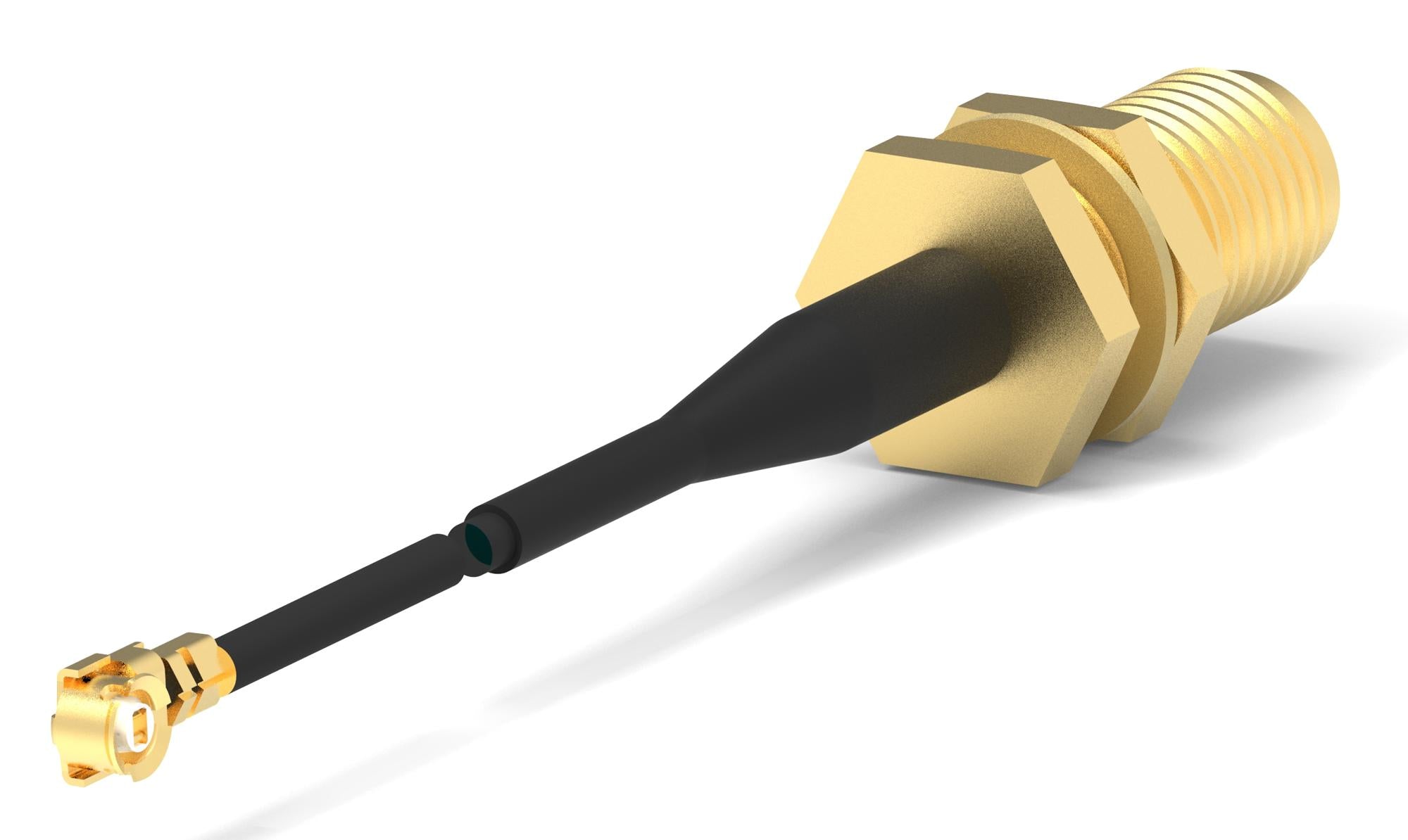 2032440-1 RF CABLE, UMCC PLUG-SMA BHD JACK, 200MM TE CONNECTIVITY