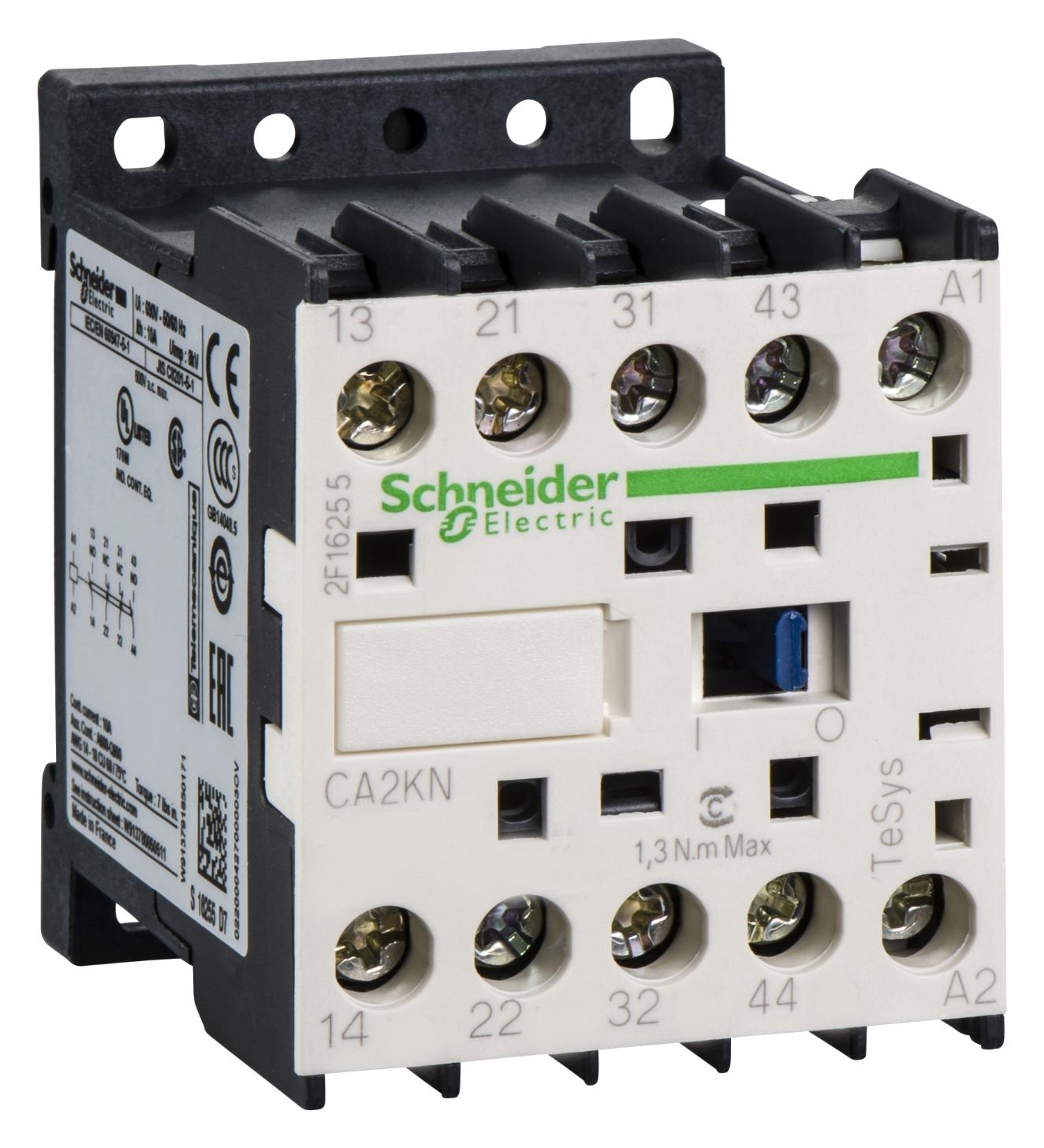 CA2KN22E7 CONTROL RELAY 2NO 2NC CONTACTS SCHNEIDER ELECTRIC