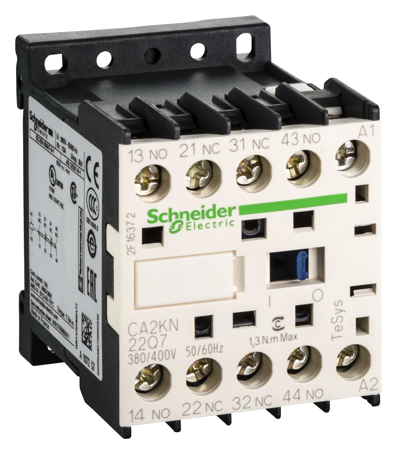 CA2KN22Q7 CONTROL RELAY 2NO 2NC CONTACTS SCHNEIDER ELECTRIC