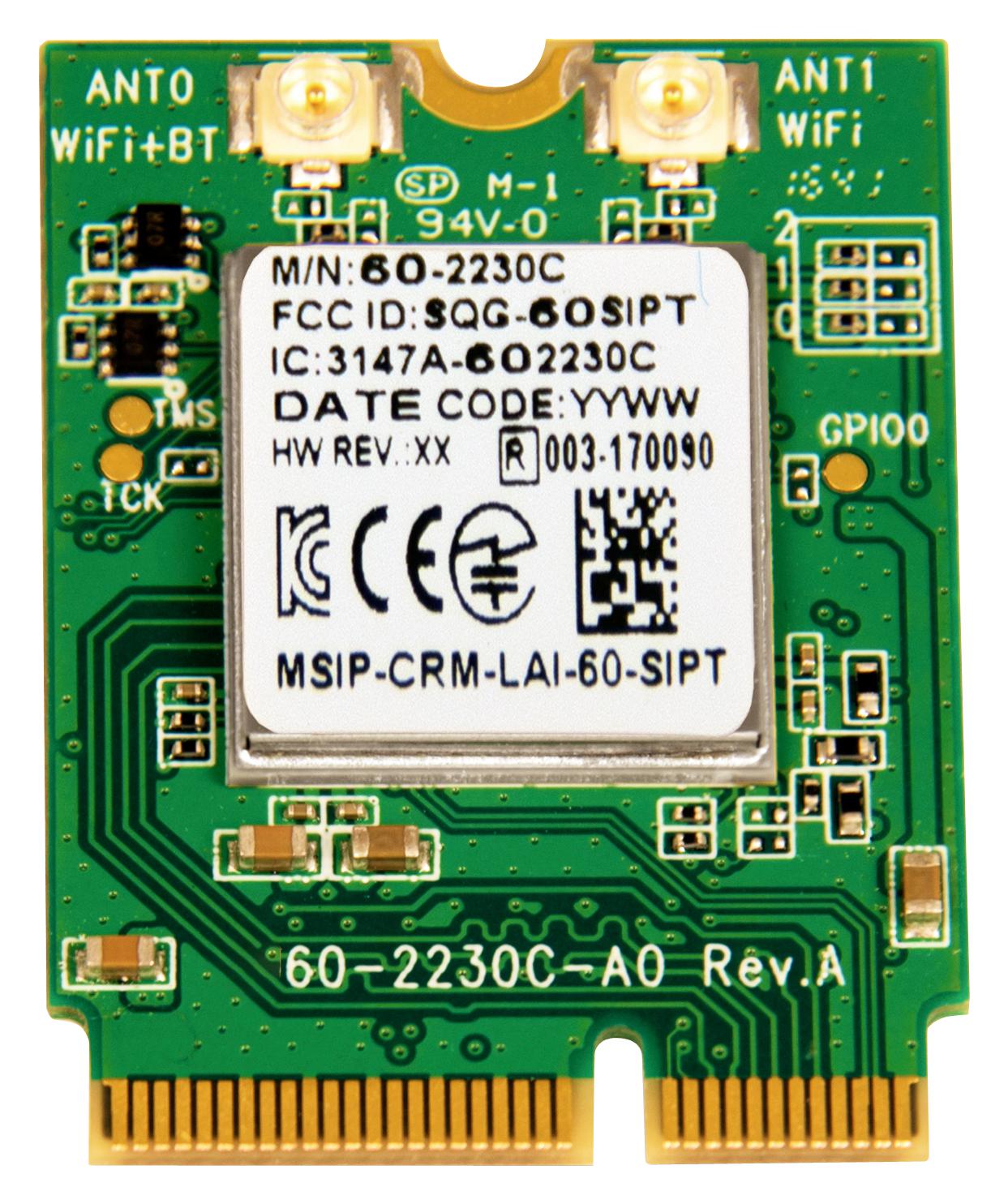 ST60-2230C-PU BT/WIFI MODULE, 2.4-2.495/5.15-5.825GHZ LAIRD CONNECTIVITY