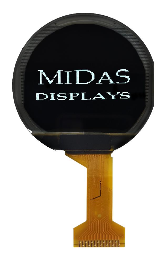 MDOT136160AY-WS OLED DISPLAY, COT, 136 X 16 PIXEL, 2.8V MIDAS