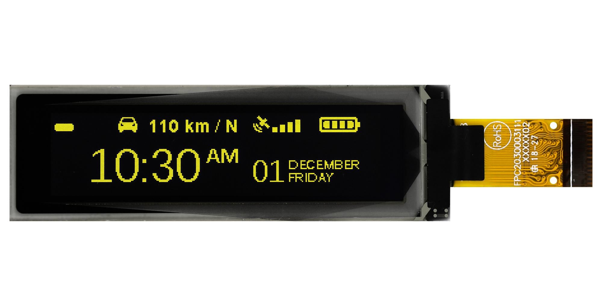 MDOT256064G1V-YM OLED DISPLAY, COT, 256 X 64 PIXEL, 3V MIDAS