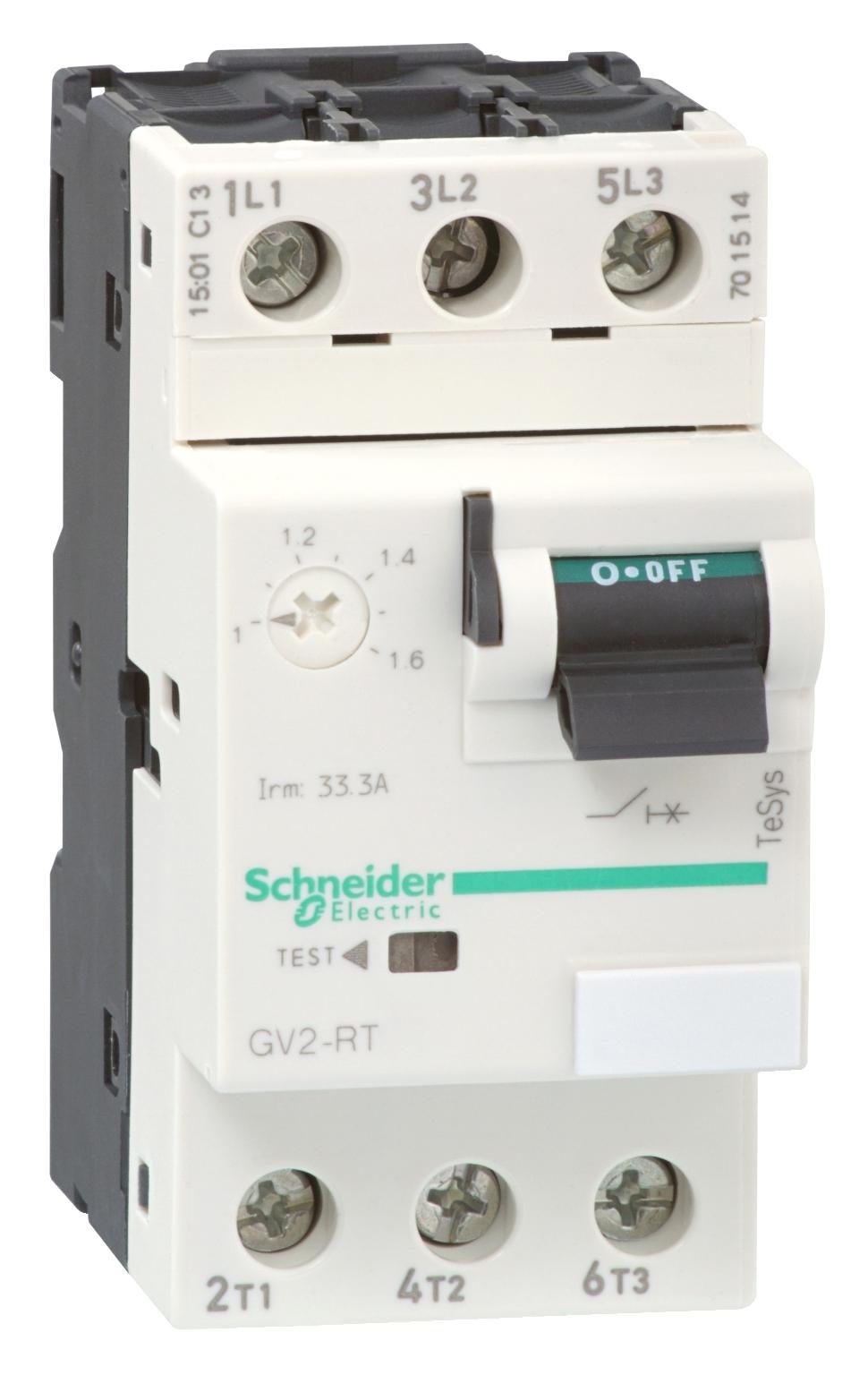 GV2RT05 THERMOMAGNETIC CKT BREAKER, 3P, 1A SCHNEIDER ELECTRIC