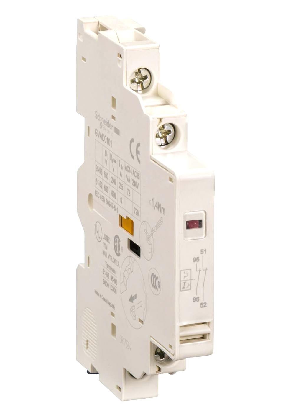 GVAD0101 AUX CONTACT BLOCK, STARTER/PROTECTOR SCHNEIDER ELECTRIC