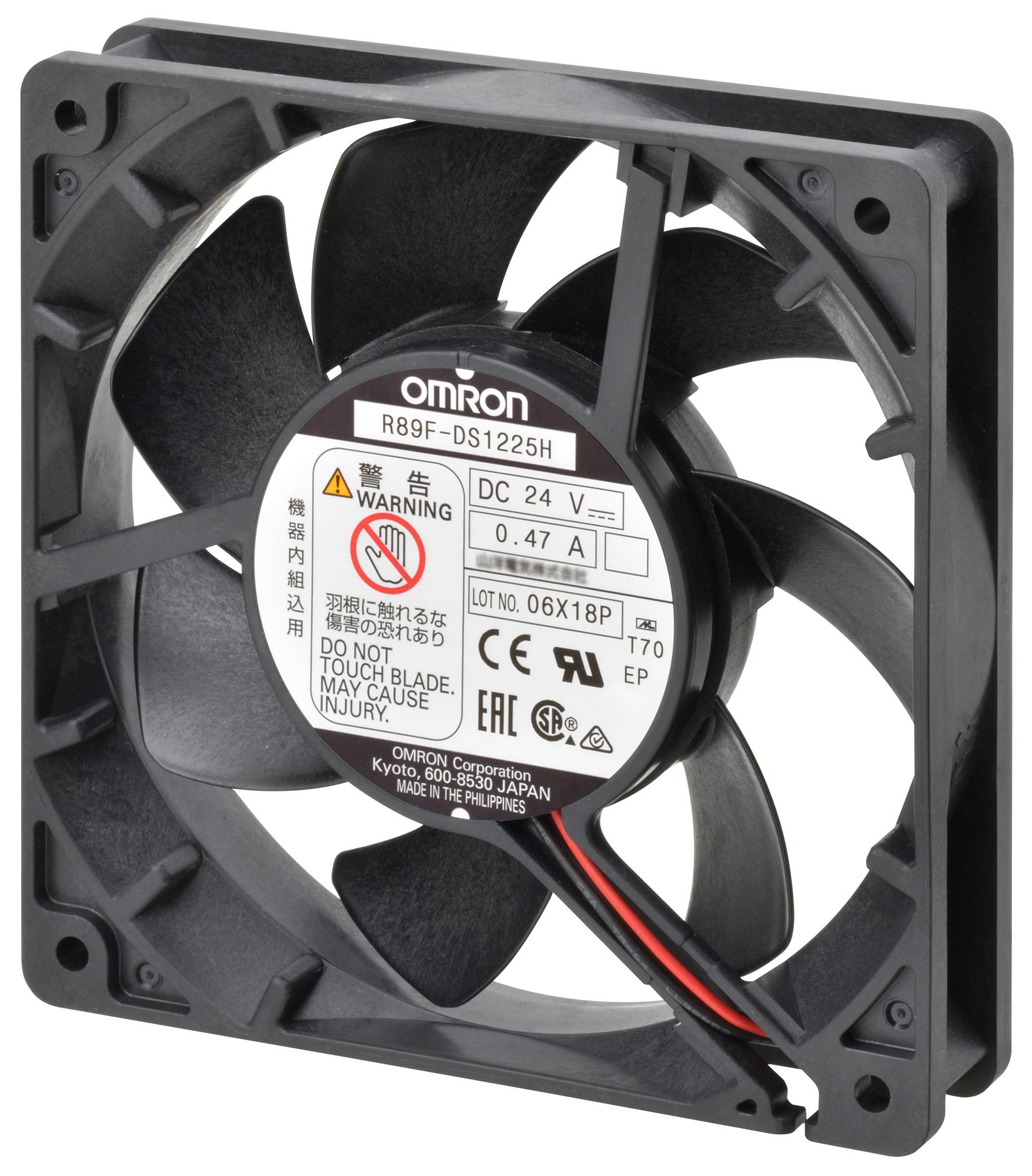 R89F-DS1225L AXIAL FAN, DC, 2.5M3/MIN, 4.08W, 40DB OMRON