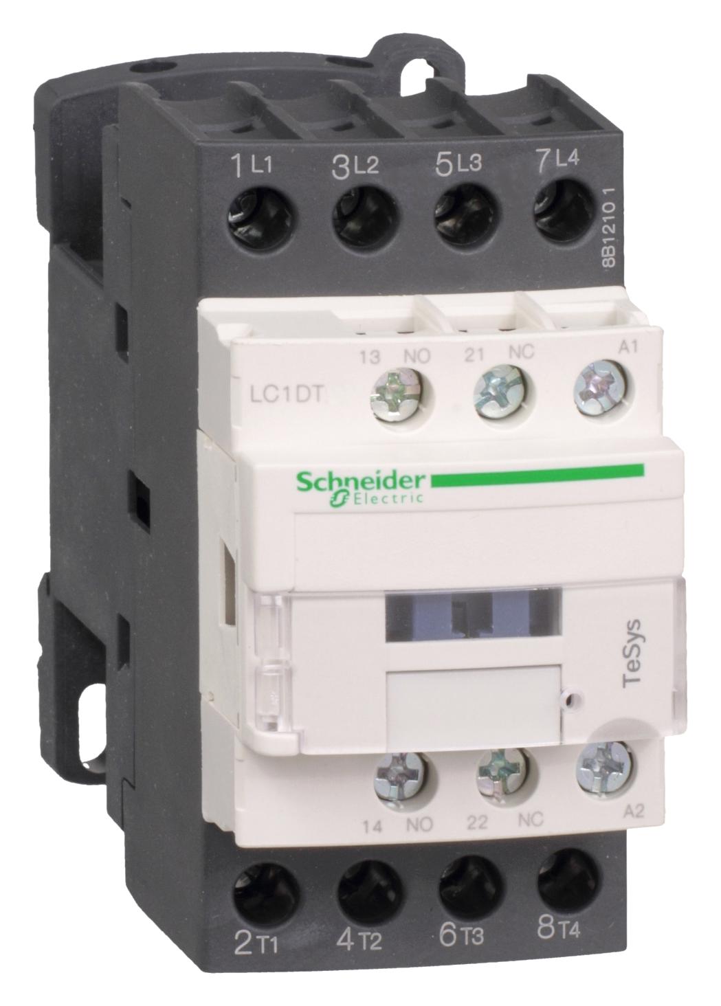 LC1DT206BL CONTACTOR, 4PST-NO, 24V, DIN RAIL/PANEL SCHNEIDER ELECTRIC