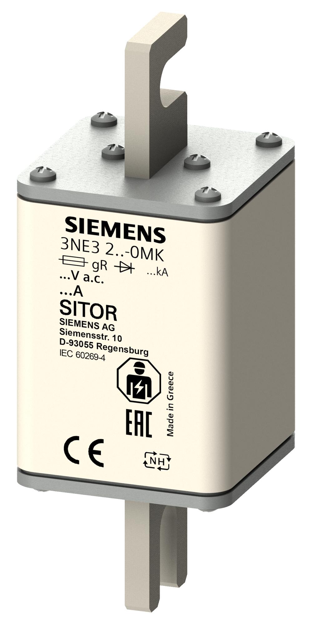 3NE3202-0MK HRC FUSE, 40A, 1KVAC, 600VDC, BLADE TAG SIEMENS