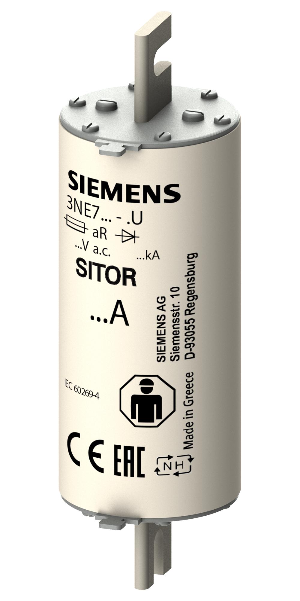 3NE7633-0U HRC FUSE, 450A, 2KVAC, 440VDC, BLADE TAG SIEMENS