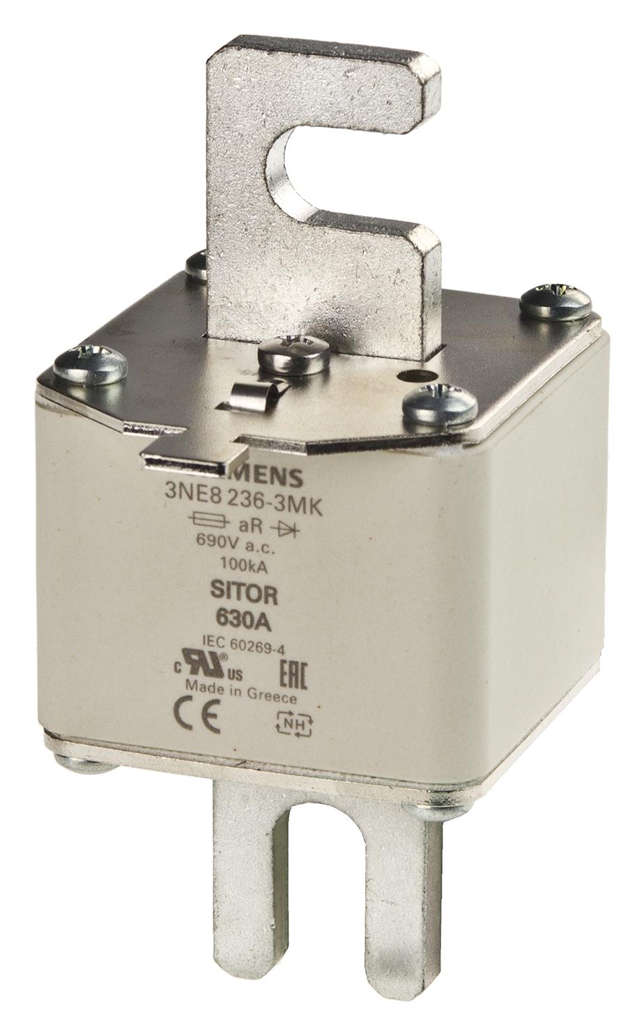 3NE8225-3MK HRC FUSE, 200A, 690VAC, 440VDC, BLADE SIEMENS