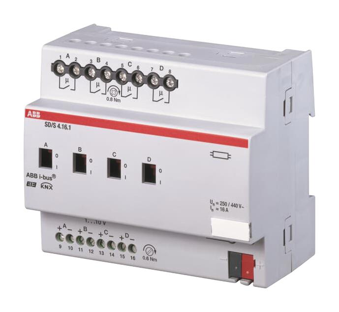 2CDG110080R0011 SD/S4.16.1 SWITCH-/DIM ACT, 4F, 16A,MDRC ABB