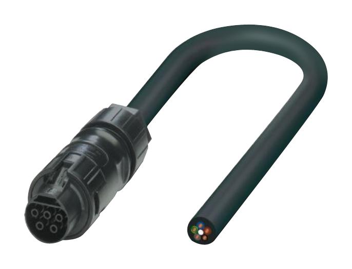 PRC 5-CA-F-H07-4-2,5 CABLE ASSY, 5POS CIR RCPT-FREE END, 2.5M PHOENIX CONTACT