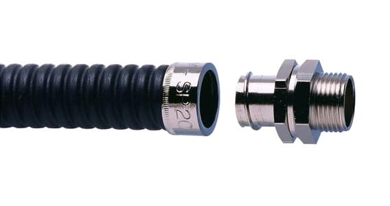 SP25/M25/B CONDUIT CONNECTOR, STRAIGHT, BRASS, 25MM ABB - ADAPTAFLEX