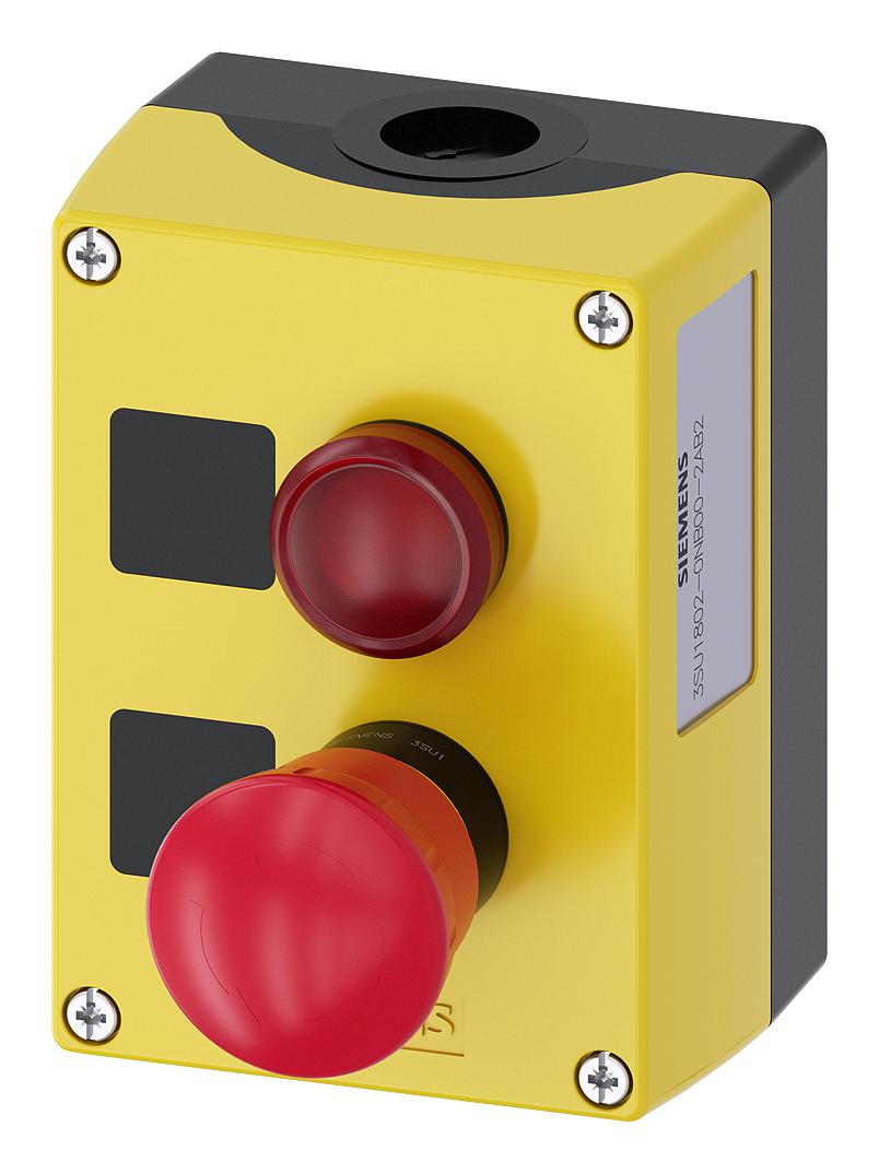 3SU1802-0NB00-2AB2 E-STOP SWITCH, SPST-NO/NC/NC, 10A, SCREW SIEMENS