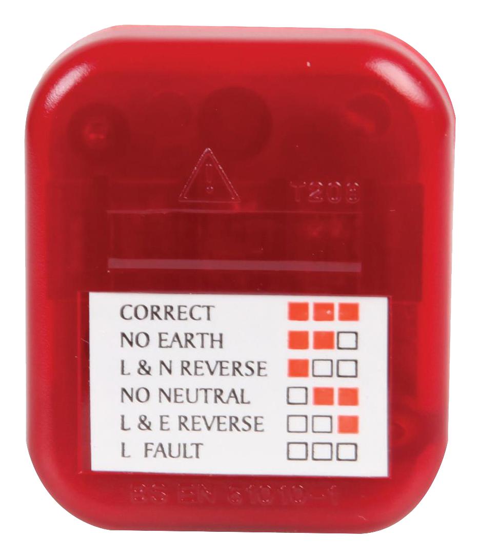T208. PLUG MAINS TESTER PRO ELEC