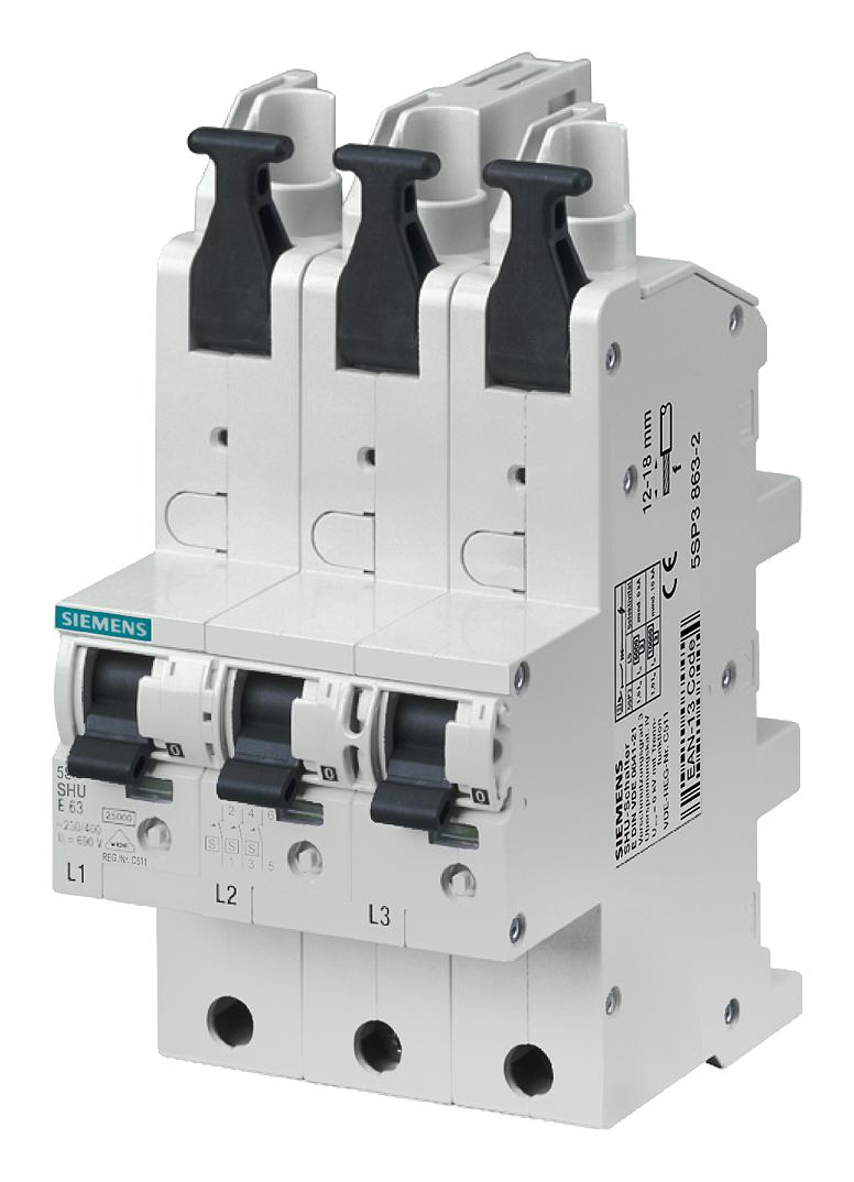 5SP3850-2 MINIATURE CKT BREAKER, 3P, 50A, 400VAC SIEMENS