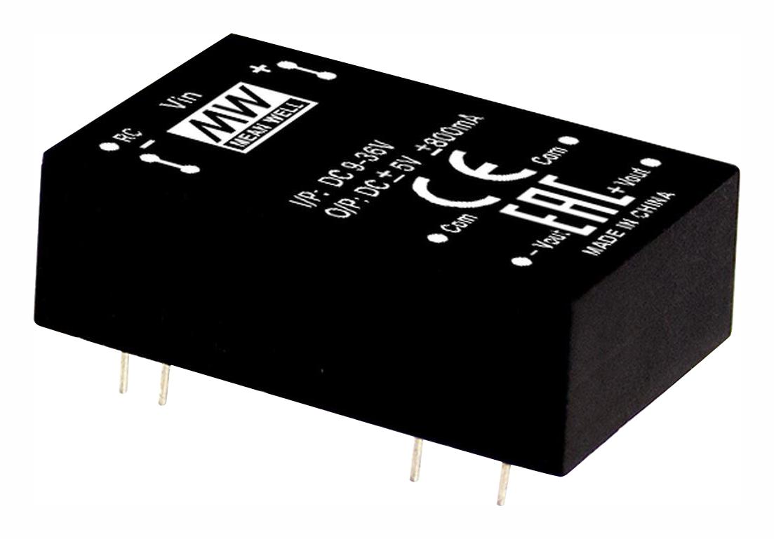 RDDW08F-15 DC-DC CONVERTER, 2 O/P, 8W MEAN WELL