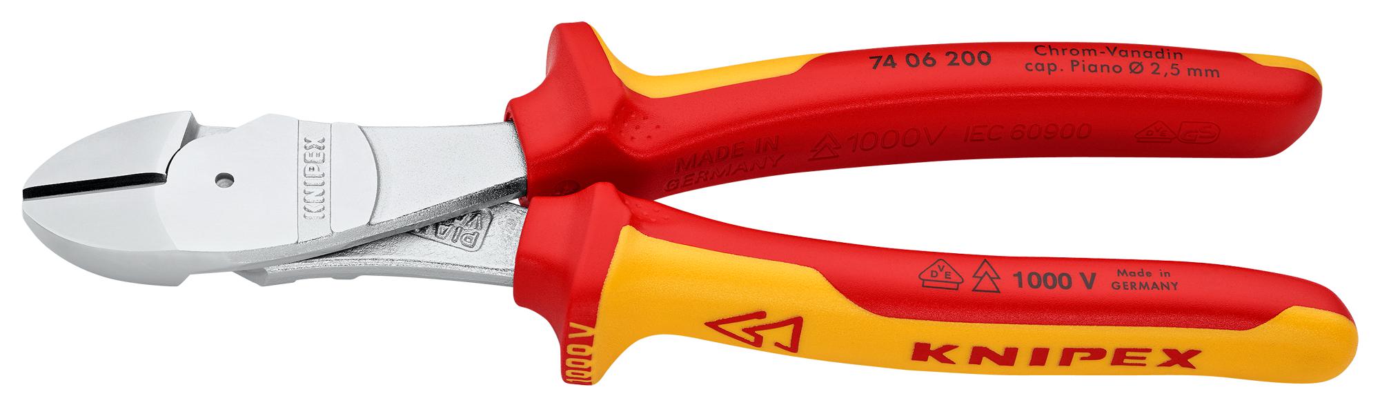 74 06 200 CUTTER, CABLE, HEAVY DUTY, VDE, 200MM KNIPEX