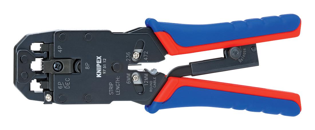 97 51 12 CRIMP TOOL, FOR RJ11-RJ45 KNIPEX