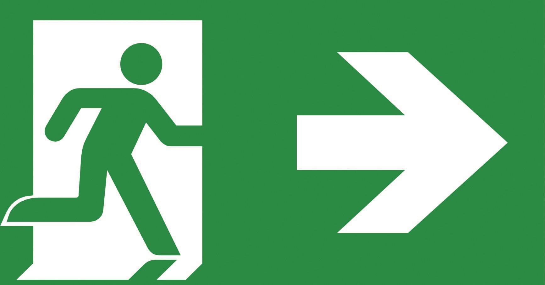 ABB Lamps XEN6V31 RIGHT ISO7010 LEGEND, EMERGENCY LIGHT ABB 3490648 XEN6V31