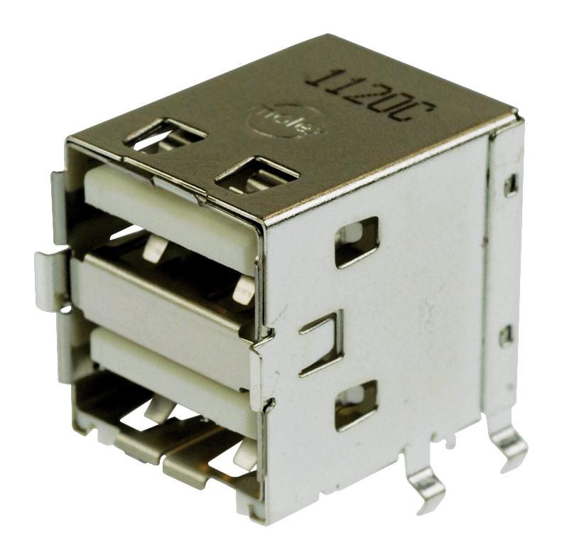 67298-3091 STACKED USB CONN, 2.0, USB TYPE A, 4POS MOLEX