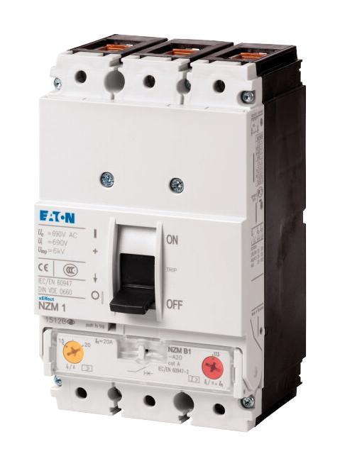 NZMC1-A125 MCCB, 125A, 3P, 36KA, THERM/MAG EATON MOELLER