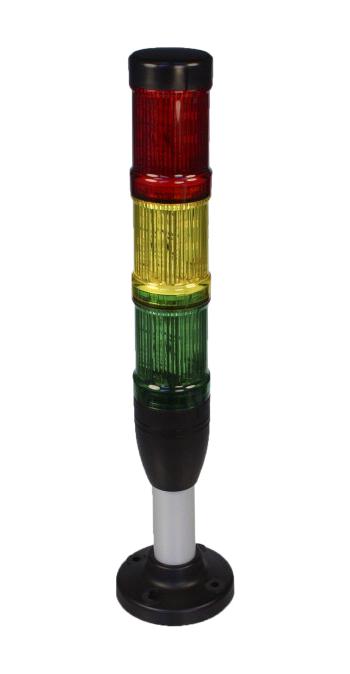 SL4-100-L-RYG-24LED SIGNAL TOWER, GRN/RED/YEL, CONTINUOUS EATON MOELLER