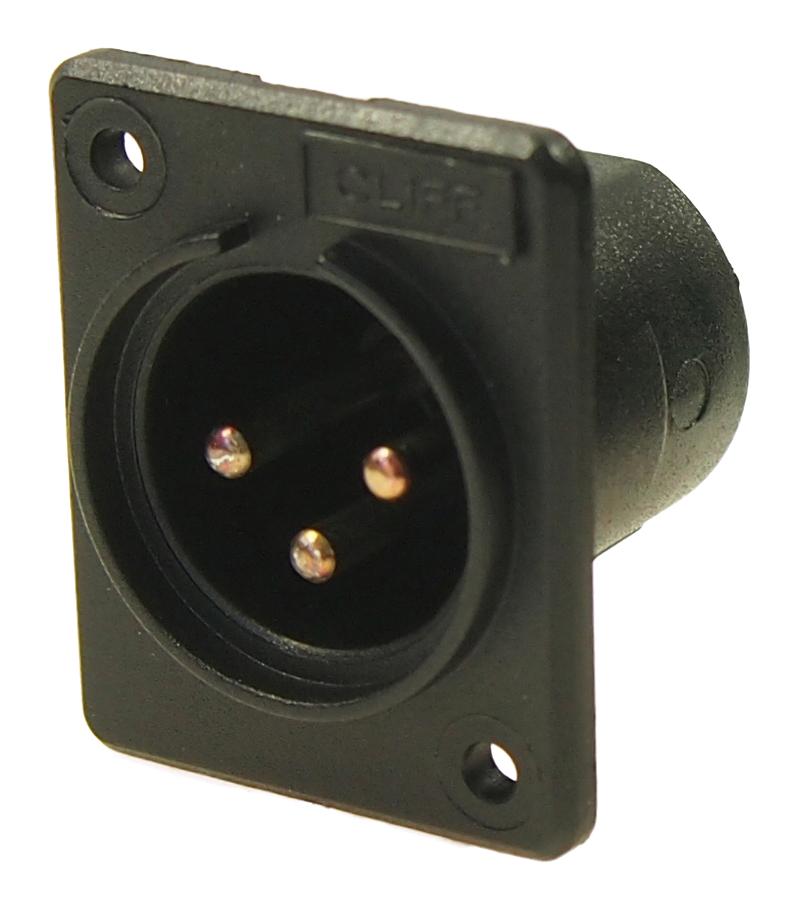 CP30004 XLR CONNECTOR, PLUG, 3POS, PCB CLIFF ELECTRONIC COMPONENTS
