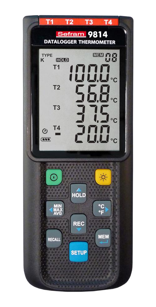 SEFRAM9814 DATA LOGGER, THERMOMETER, 4 INPUT, 16000 SEFRAM