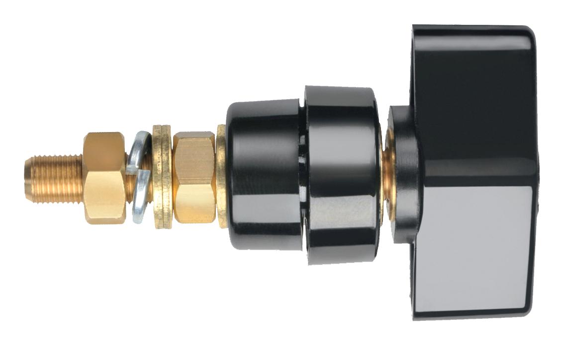 POL 102 L / SW BINDING POST, 100 A, 1 KV, BLACK SCHUTZINGER