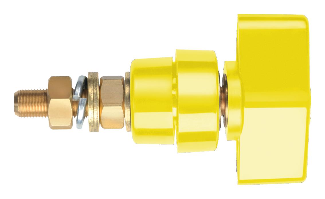 POL 102 L / GE BINDING POST, 100 A, 1 KV, YELLOW SCHUTZINGER