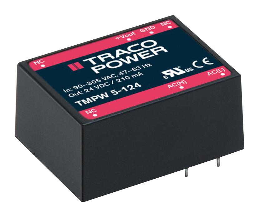 TMPW 5-124 POWER SUPPLY, AC-DC, 24V, 0.21A TRACO POWER