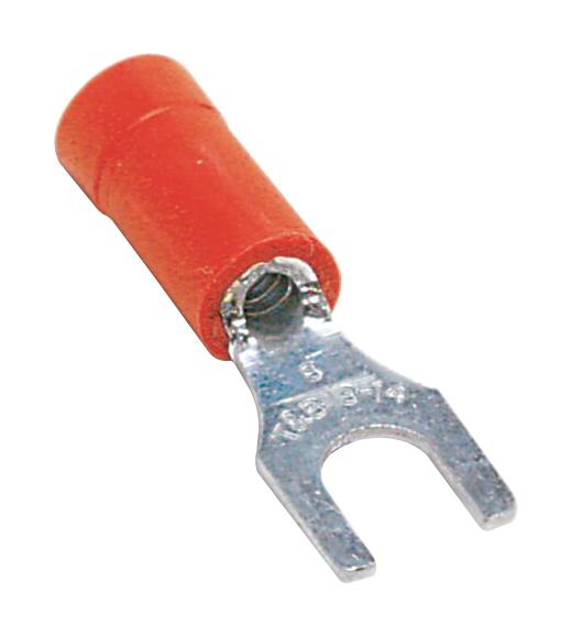 7TAI029450R0015 CRIMP TERMINAL, FORK, #10, 16AWG, RED ABB