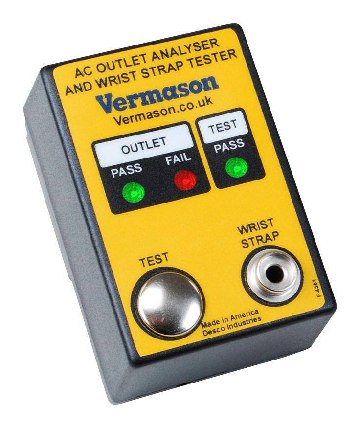 224713 AC OUTLET ANALYSER & W STRAP TESTER, UK DESCO EUROPE (FORMERLY VERMASON)