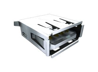 USB-A-D-F-B-TH-R STACKED USB CONN, 2.0 TYPE A, R/A, 8POS SAMTEC