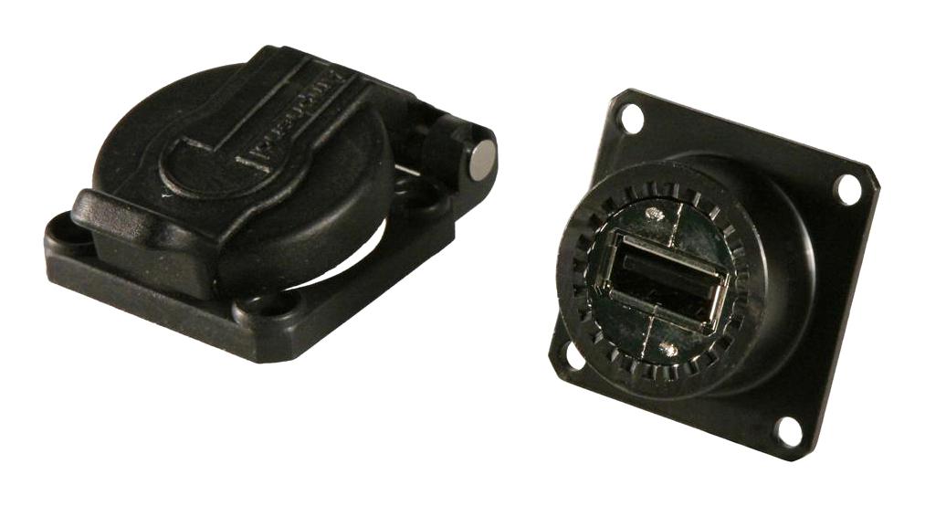 USBF21ZNSCC USB ADAPTER, 2.0 TYPE A RCPT-RCPT AMPHENOL SOCAPEX