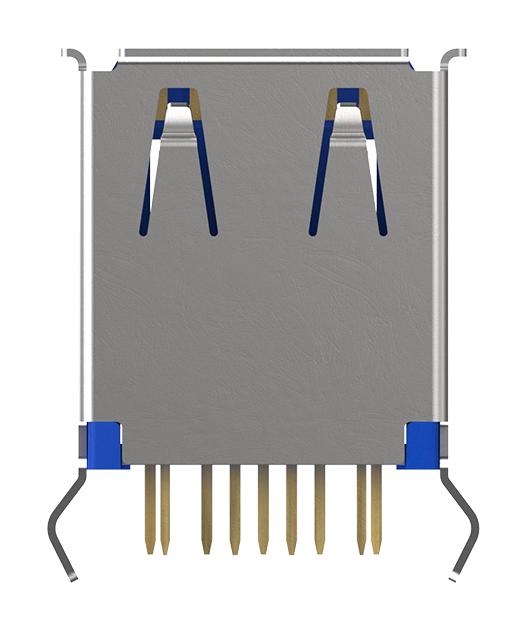 USB1086-GF-B USB CONN, 3.0 TYPE A, RCPT, 9POS, TH GCT (GLOBAL CONNECTOR TECHNOLOGY)
