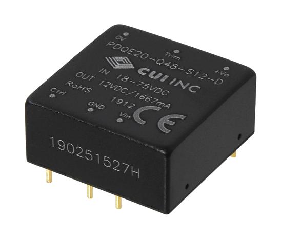 PDQE20-Q24-D24-D DC-DC CONVERTER, 2 O/P, 20W CUI