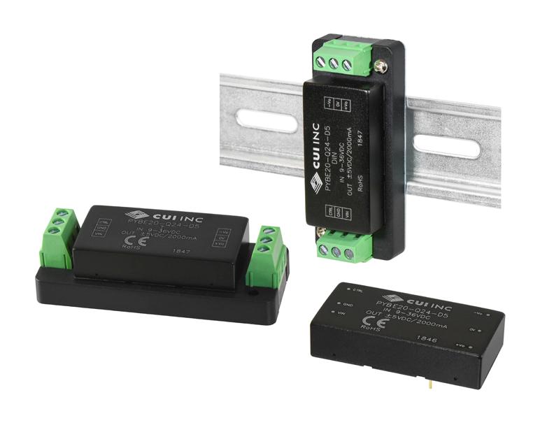 PYBE20-Q48-S12 DC-DC CONVERTER, 12V, 1.667A CUI