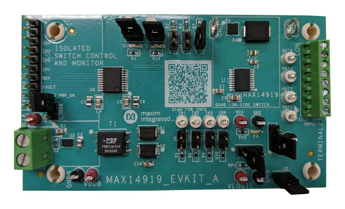 MAX14919EVKIT# EVALUATION KIT, LOW SIDE SWITCH MAXIM INTEGRATED / ANALOG DEVICES