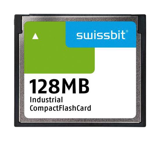 SFCF0128H1BK1WI-I-MS-513-STD COMPACT FLASH MEMORY CARD, 128MB SWISSBIT